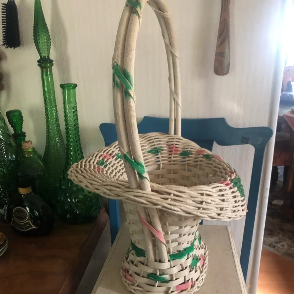Antique Wicker Easter Basket